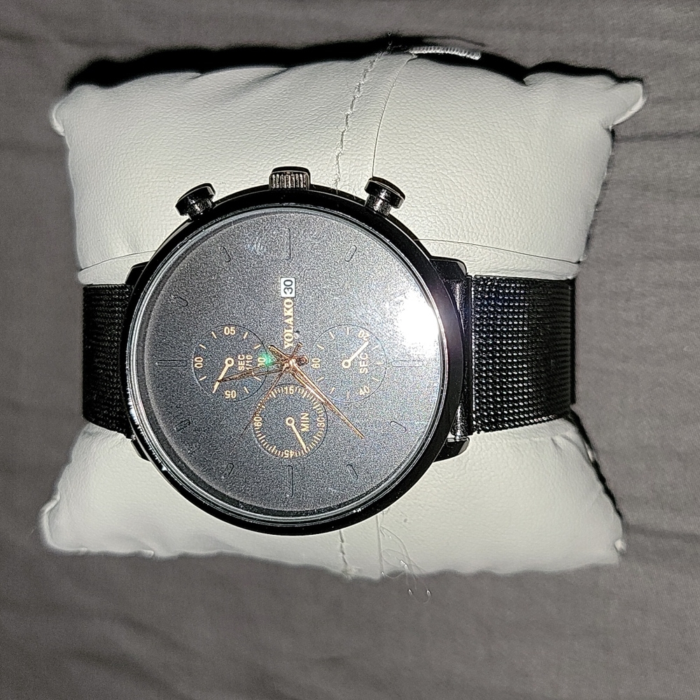 Yolako black and copper color watch
